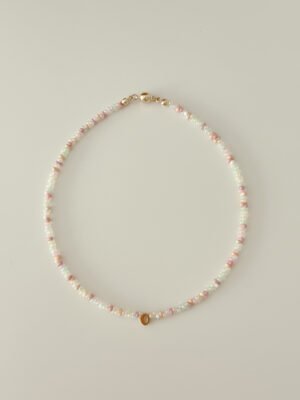 Jelly Bunny Beads Initial Necklace
