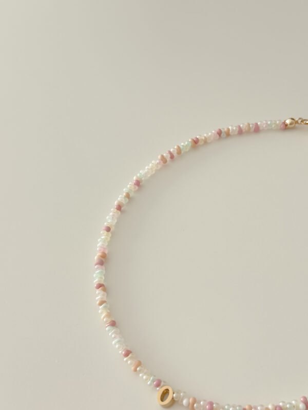 Jelly Bunny Beads Initial Necklace - Image 3