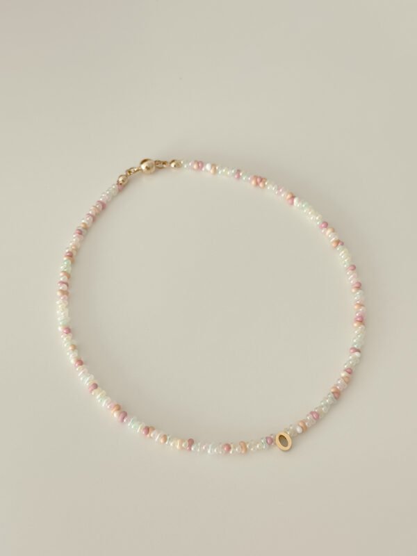 Jelly Bunny Beads Initial Necklace - Image 2