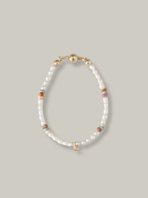 2mm Pearls Initial Bracelet