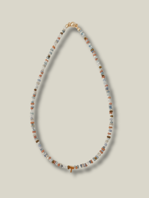 SeaSalt Chocolate Beads Initials Necklace