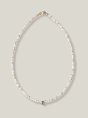 Sand Initials Beads Necklace