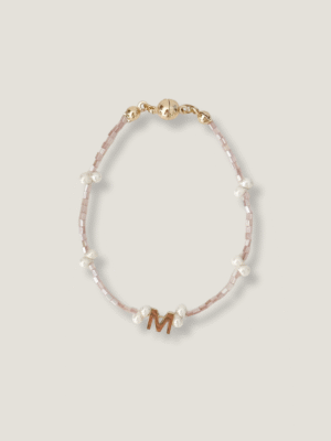Cotton Beam Beads Initials Bracelet