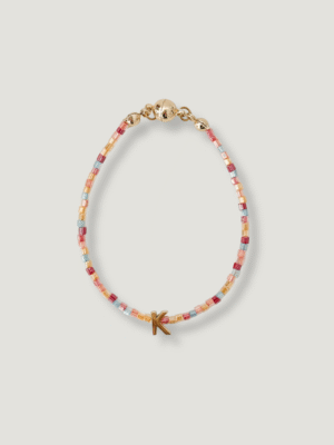 Golden Hour Hug Beads Initials Bracelet