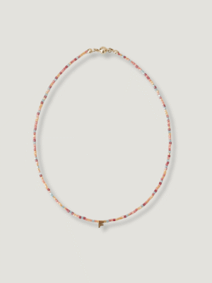 Golden Hour Hug Beads Initials Necklace