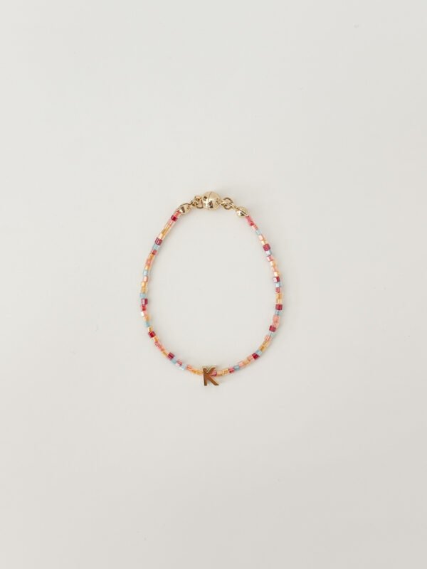 Golden Hour Hug Beads Initials Bracelet - Image 2