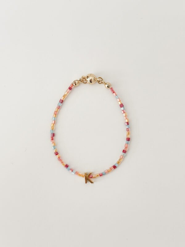 Golden Hour Hug Beads Initials Bracelet