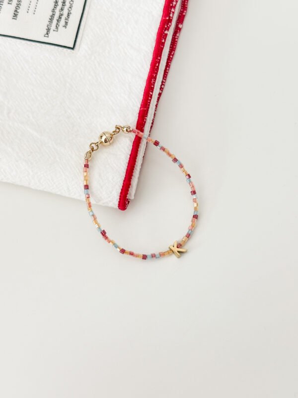 Golden Hour Hug Beads Initials Bracelet - Image 3