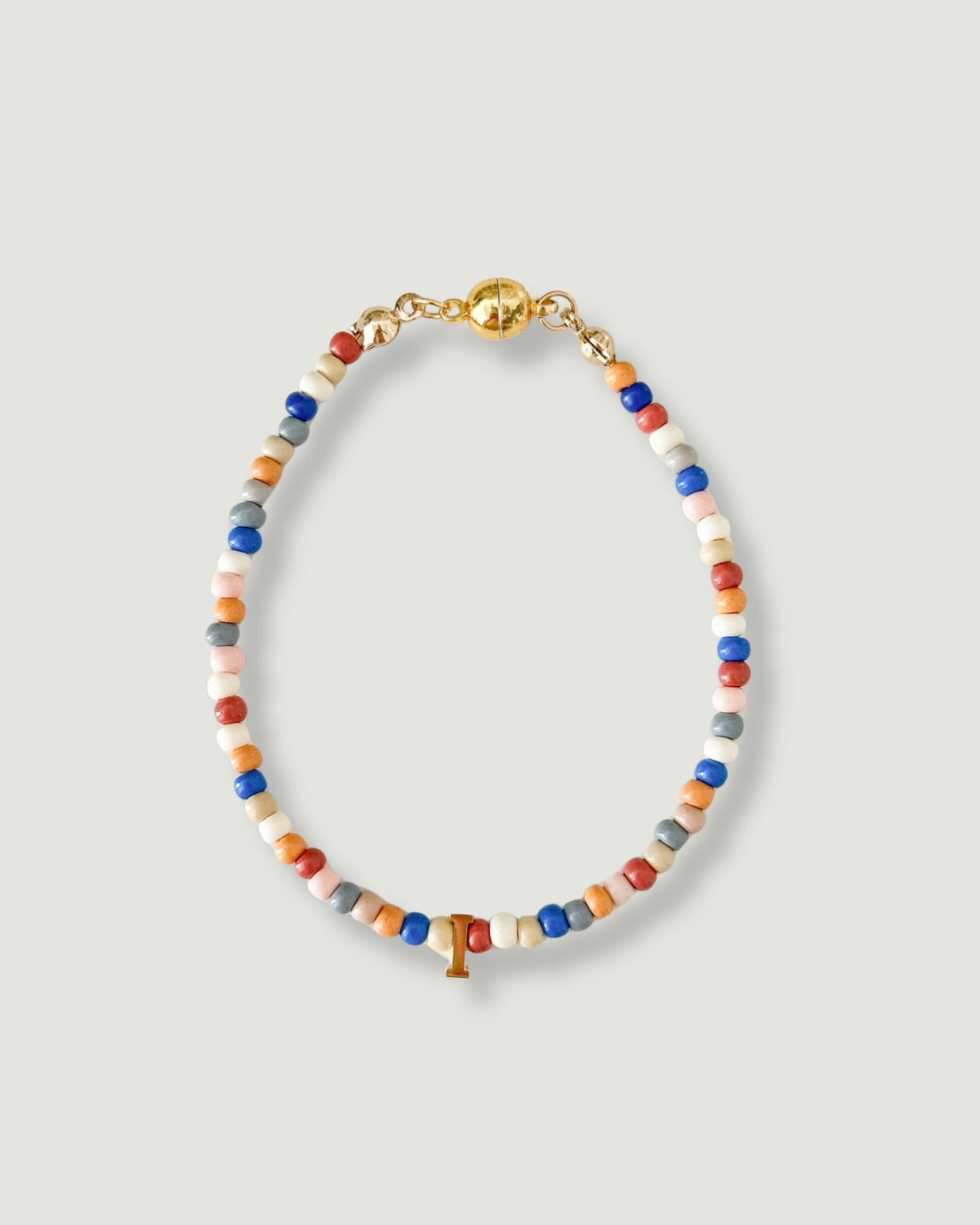 Mosaic Beads Initial Bracelet