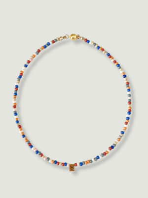 Mosaic Beads Initial Necklace