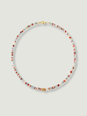 Cloudlight Beads Initial Necklace