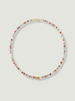 Cloudlight Beads Initial Necklace