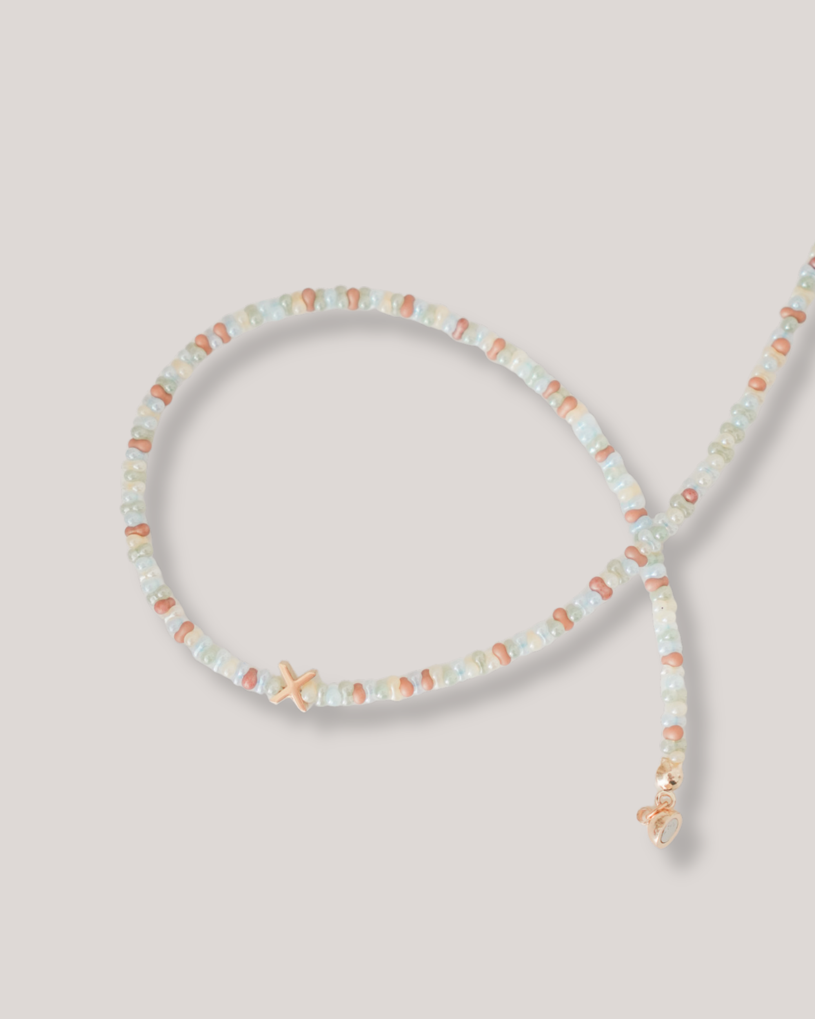 Sunday Gelato Beads Initial Necklace