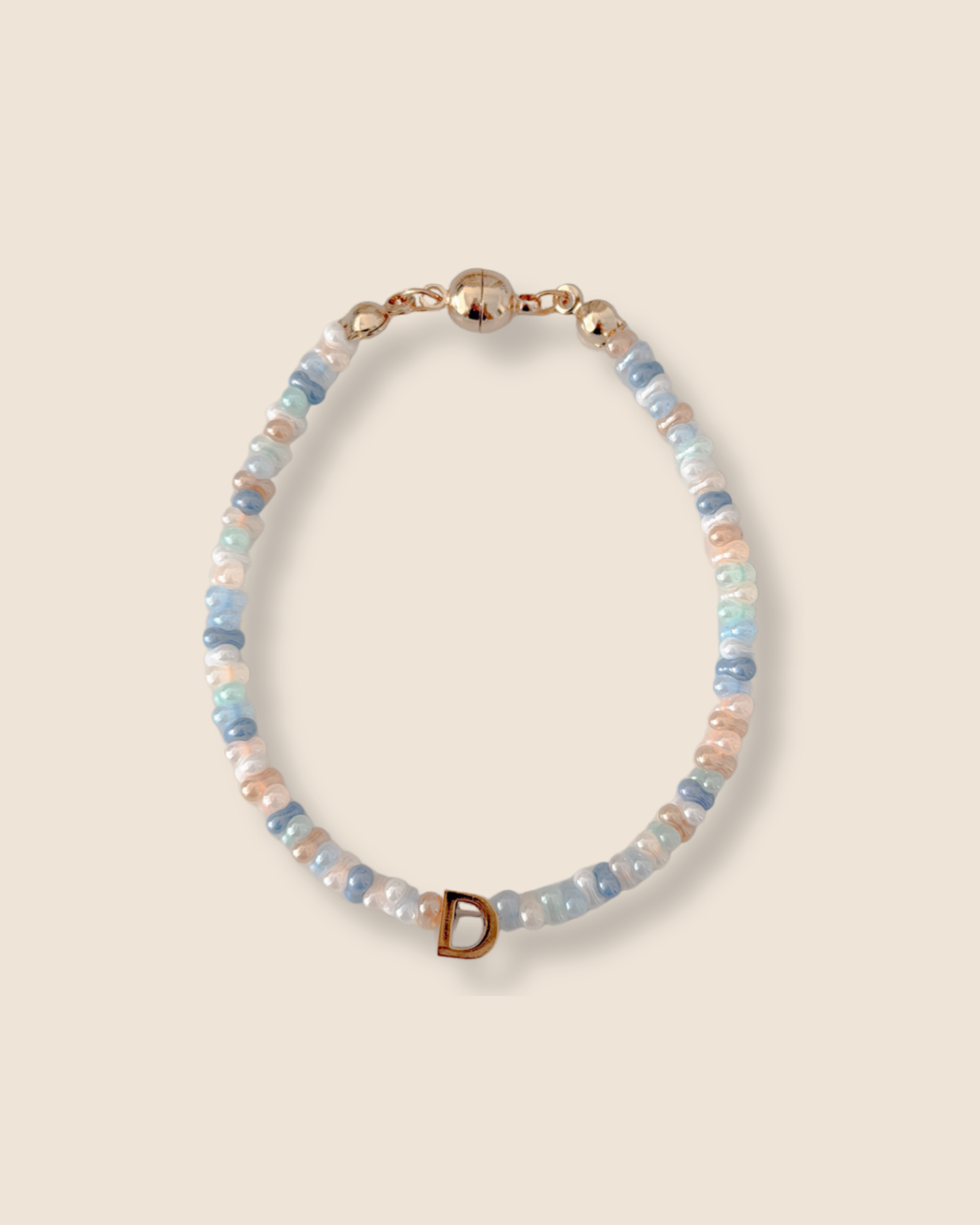 Salt Air Beads Initials Bracelet