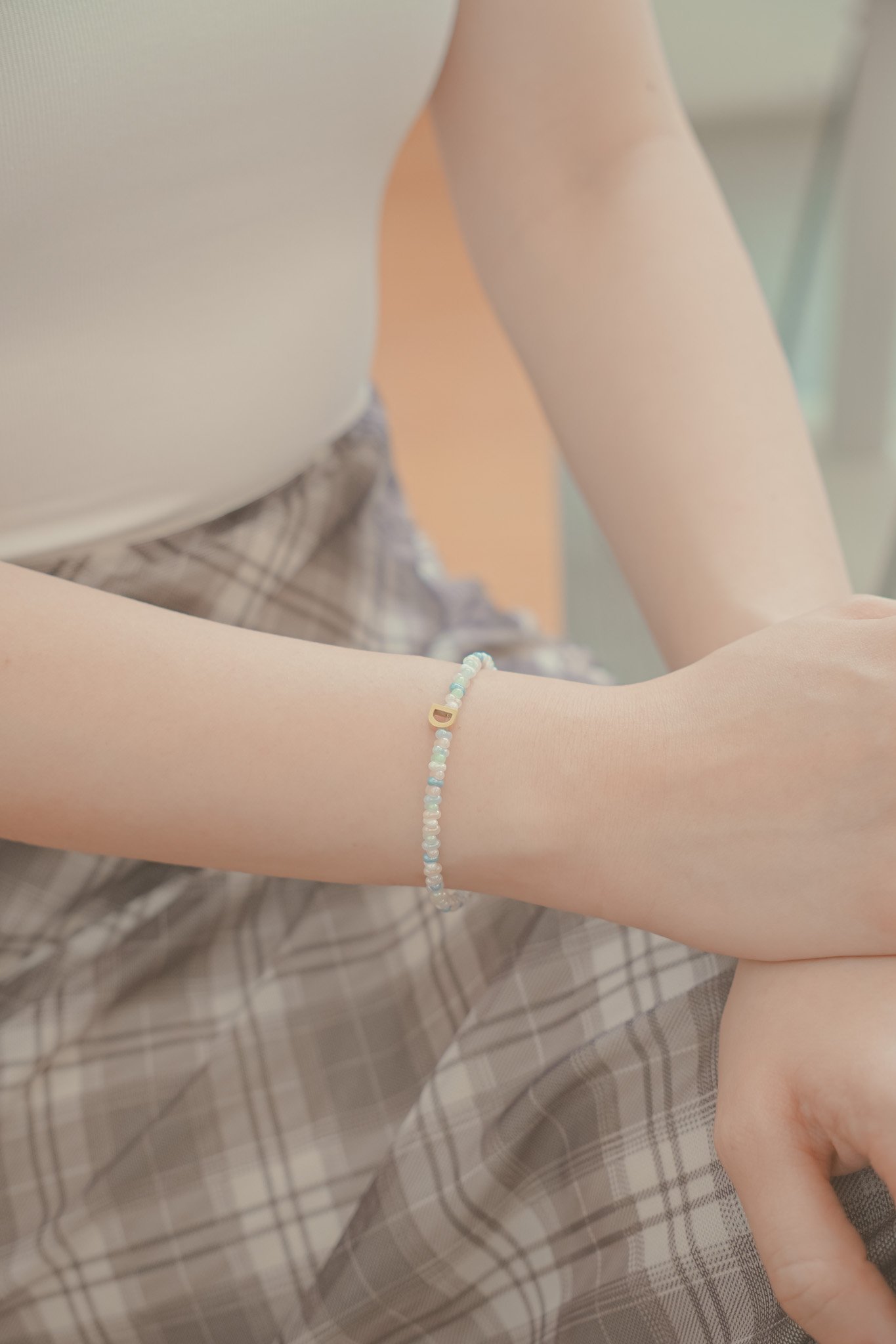 Salt Air Beads Initials Bracelet - Image 3