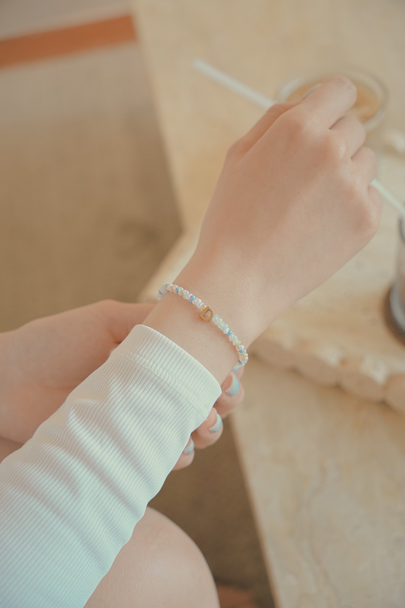 Salt Air Beads Initials Bracelet - Image 3