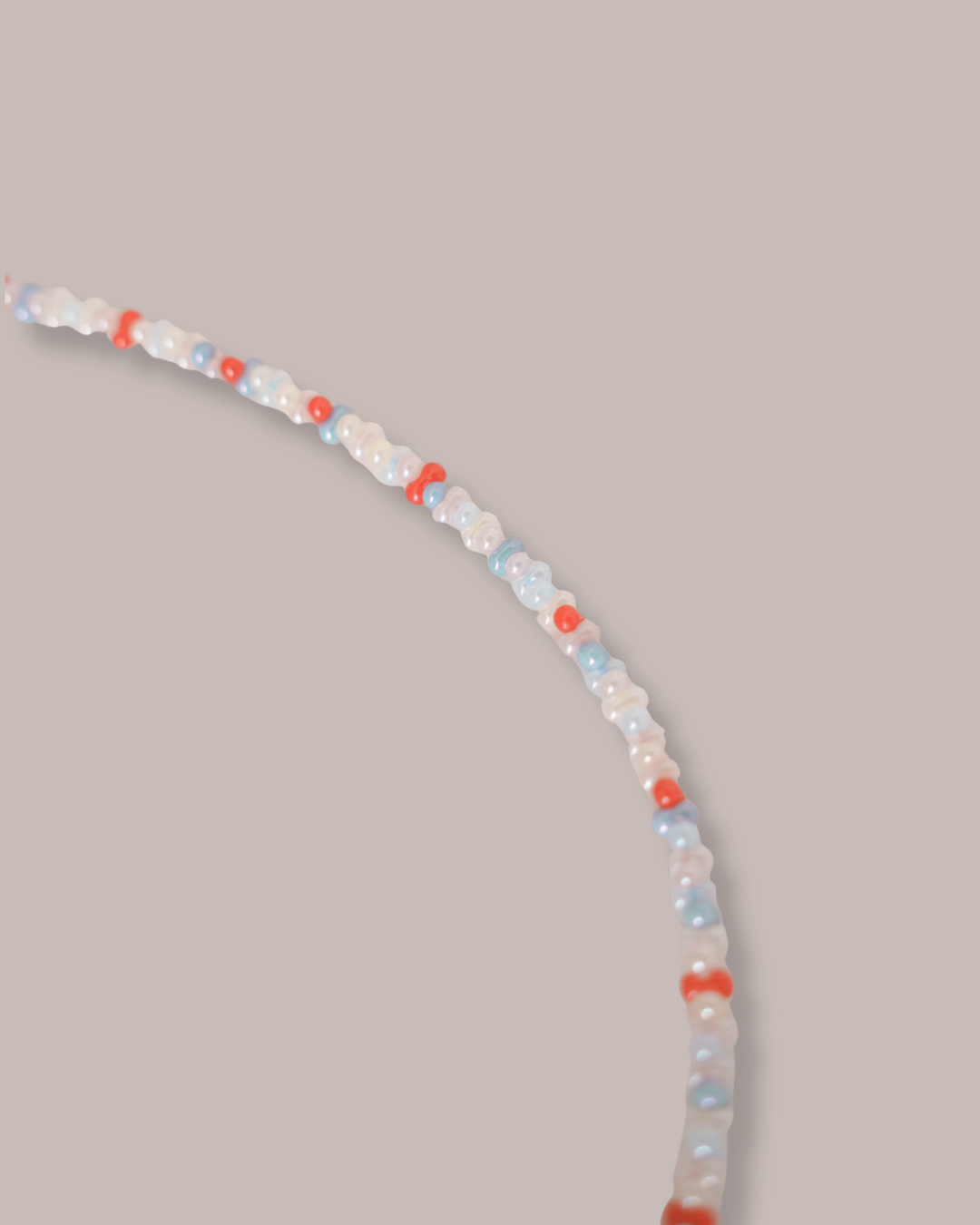 Soft Signal Initials Beads Necklace - Image 2