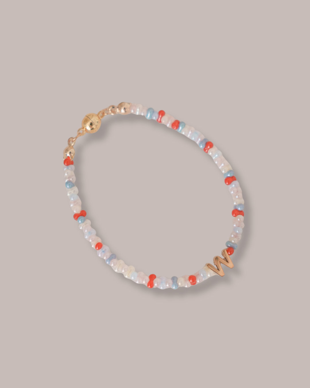 Soft Signal Initials Beads Bracelet - Image 2
