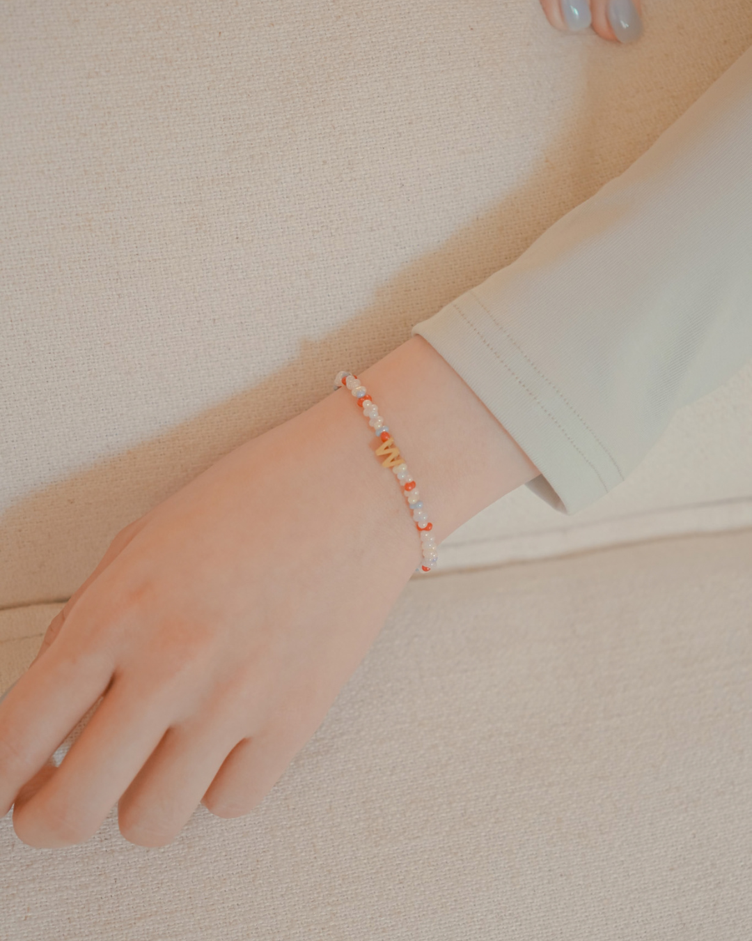 Soft Signal Initials Beads Bracelet - Image 3