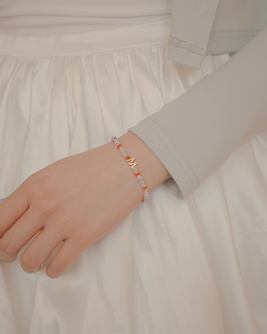 Soft Signal Initials Beads Bracelet - Image 5